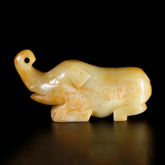 千葉大和和田玉雕獸形擺件