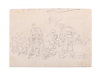 GEORGE CHINNERY (BRITISH 1774-1852), STUDY OF CHINESE FIGURES IN A MARKET