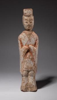Tang-style polychrome terracotta figurine. China, 20th century.