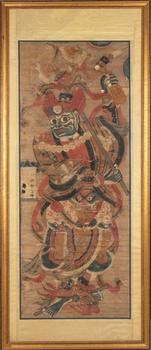Painting depicting Yama, King of the Underworld. China, Qing Dynasty, 18th century.