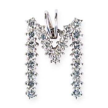 Buchstabenanh?nger mit Brillantbesatz ca. 2,5 ct