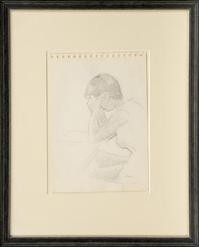 Lotte Laserstein (Preu?isch Holland/K?nigsberg 1898 - Kalmar/Schweden 1993). Woman by a Table.