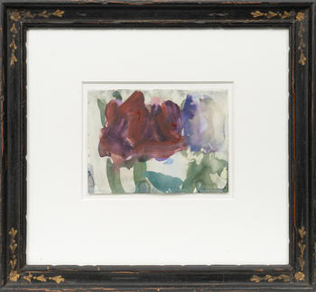 Klaus Fu?mann (Velbert 1938). Dark red flowers.