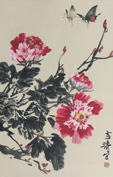 出版于《筆墨春秋》P507/花蝶圖