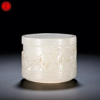 清中期 雙駿圖扳指
