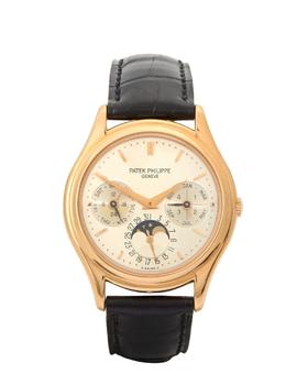 Patek Philippe. An 18ct rose gold perpetual calendar wristwatch?
R