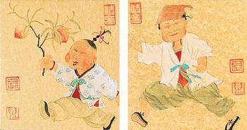 徐樂樂  童趣圖 兩開