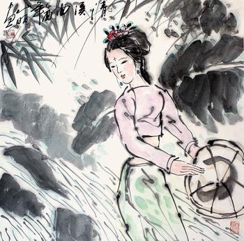 吳山明  清溪曲