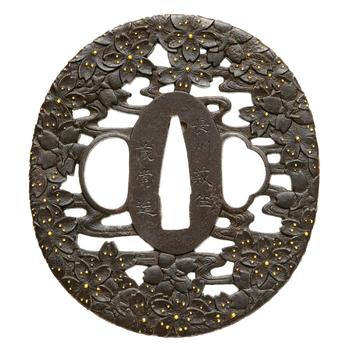 A Chōshū iron tsuba. 18/19th century