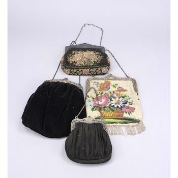 4 ladies’ handbags, 19th/20th centu