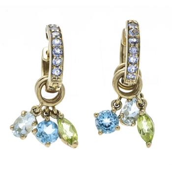 Colored stone hoop earrings GG 375/