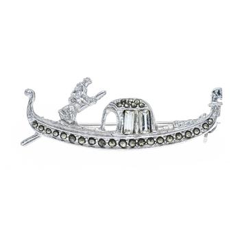 Brooch, 925/000 silver, depicting a