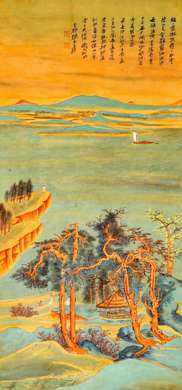 山東瑞蚨興拍賣山水 138*65 紙本立軸