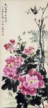 花卉 100*44 紙本立軸