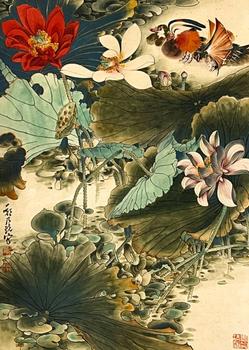 荷花 83*58 紙本立軸