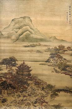 漢宮春曉 202*134 絹本立軸