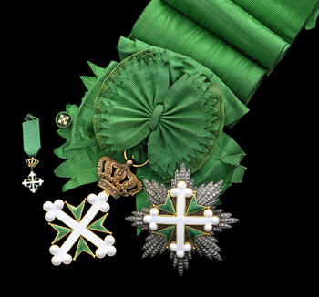 Italie / Royaume d'Italie, Ordre des Saints Maurice et Lazare, fondé en 1572, ensemble de Grand-Croix,