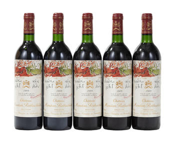 Ch. Mouton Rothschild, 1989, Pauillac, 1er grand cru classé, 5 bts