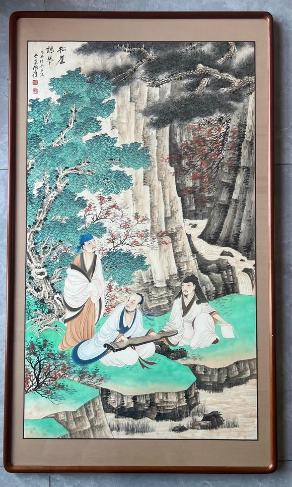 日本松町古美張大千 松崖聼琴