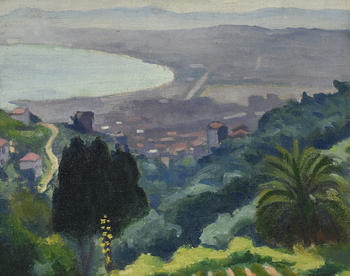 Albert Marquet (1875-1947),  Environs d'Alger , 1920, huile sur toile marouflée sur carton, signée, 33x41 cm