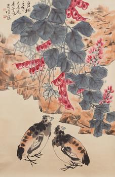 李苦禪紙本花鳥圖畫