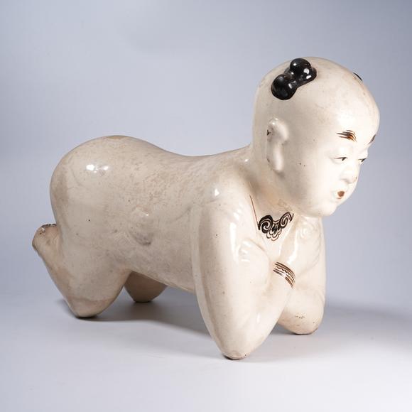 千美會磁州窯孩兒枕