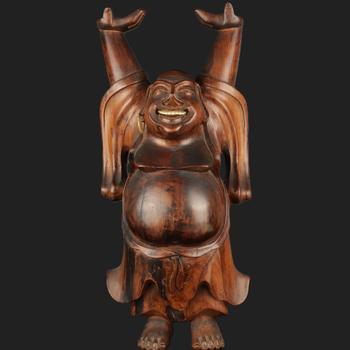 木雕布袋置物 僅限日本國內(nèi)運(yùn)輸