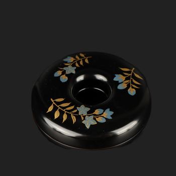 明治 蒔繪花卉紋念珠盒