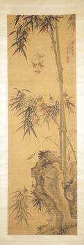 觀中錫臣 群雀圖