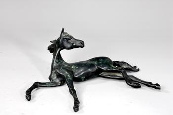 Bronze Horse Sculpture Signed Artist Nancy Jo Rieke 1988 29/50