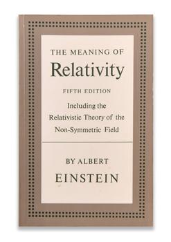 ALBERT EINSTEIN – Signed The Meaning of Relativity (Princeton University Press, Fifth Edition, including the Relativistic Theory of the Non-Symmetric Field)