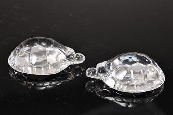 Pair Of Royal Copenhagen Handland Crystal Turtles