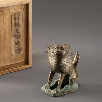 北魏 金銅獅子