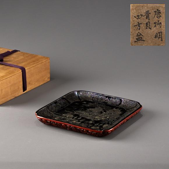 大阪美術(shù)商會(huì)|2026年大美會(huì)第三十四回夏季藝術(shù)品拍賣會(huì)明 螺鈿剔紅樓閣人物香盆