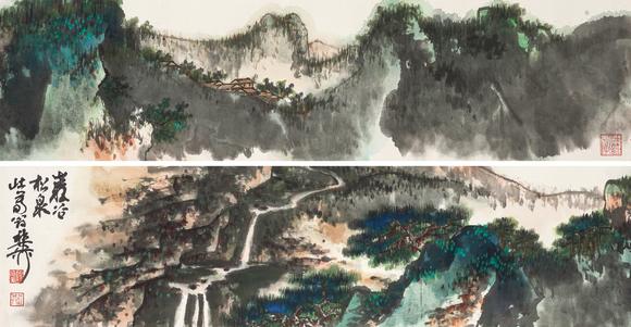 中鴻信謝稚柳（1910-1997）?巖谷松泉