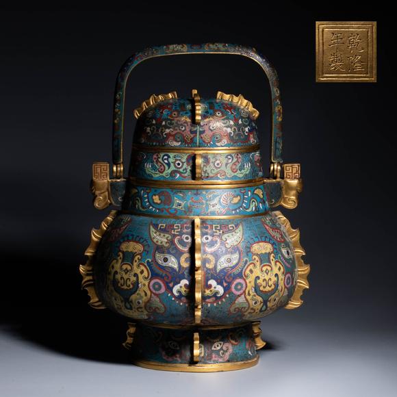 （和正堂株式會社）吉祥美術(shù)清乾隆 景泰藍(lán)提樑輶