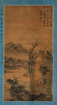 沈周（1427-1509）?秋溪坐話圖軸