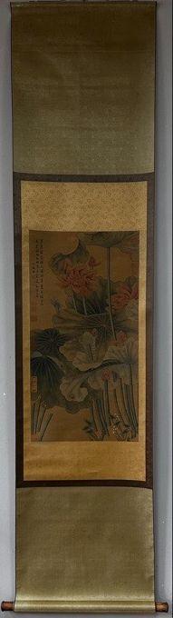 日本松町古美文徵明 荷花圖