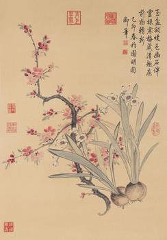 乾隆帝（1711-1799）　清供圖　紙本立軸