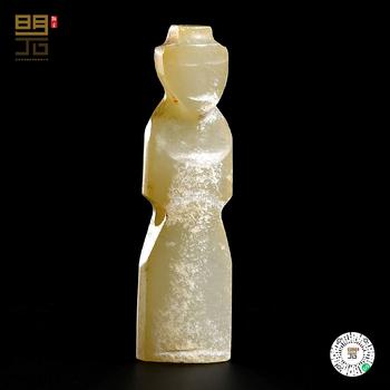 明 白玉翁仲