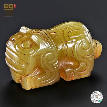 明 黃玉臥虎