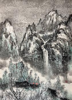 陳大章（1930-2015）　瑞雪　紙本鏡心