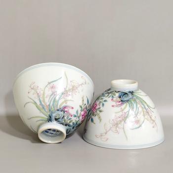 蘭花內(nèi)繪雞心杯