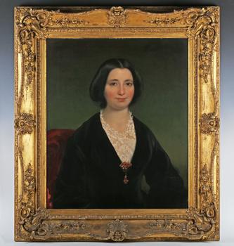 Continental School (mid-19th century) - Half-length portrait of a se