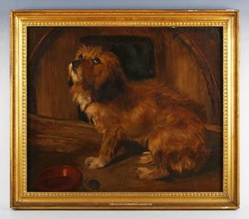 After Sir Edwin Landseer - There’s No Place Like Home: dog by empty