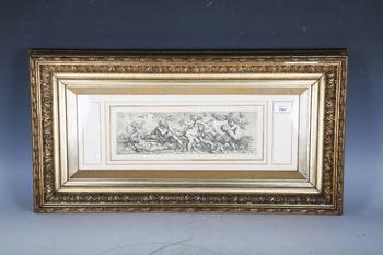 In the manner of Pietro Aquila - a monochrome print depicting Baccha