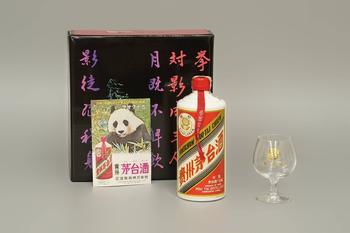 1973-1974 熊貓標(biāo)葵花牌貴州茅臺(tái)酒1支 江滋貿(mào)易株式會(huì)社出口 原箱附