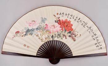 關保民（1913-1998）花卉大扇