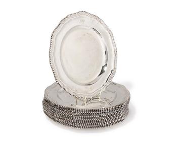A set of fifteen Elizabeth II silver plates.?

Robets & Belk,?