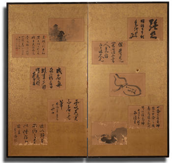 19世紀(jì)  朝鮮圖文屏風(fēng)